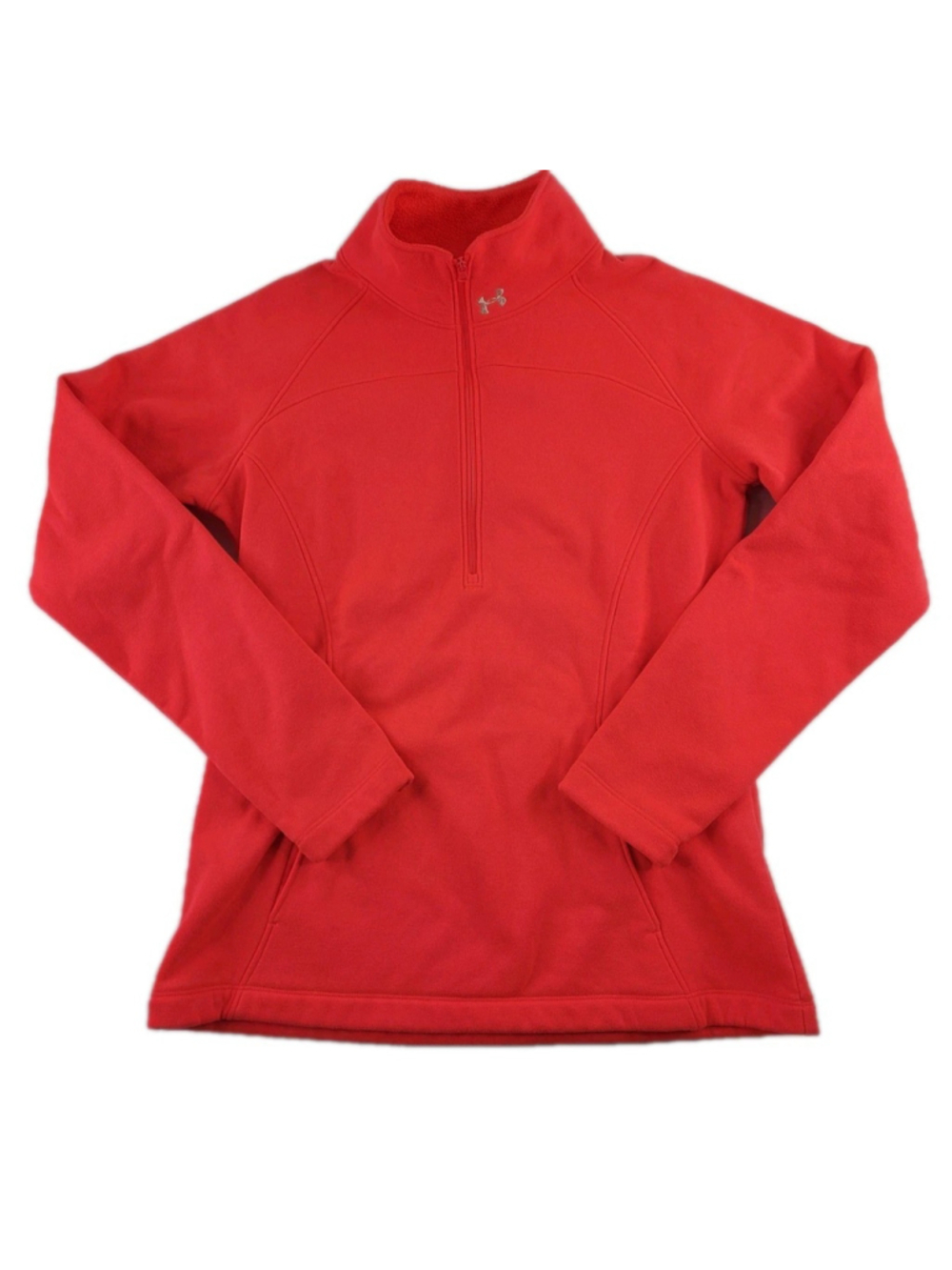 Under Armour Women's Fleece Lined 1/2 Zip Mock Neck Pullover Hot Pink Size Small